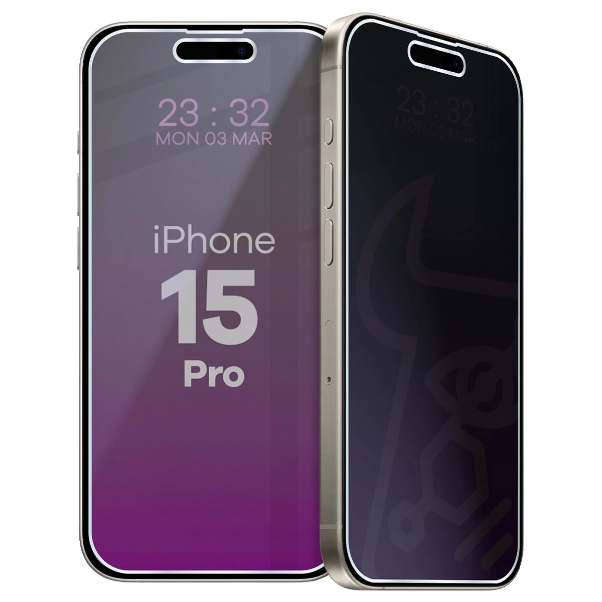 Szkło hybrydowe Bizon prywatyzujące Glass Mule Shadow do iPhone 15 Pro