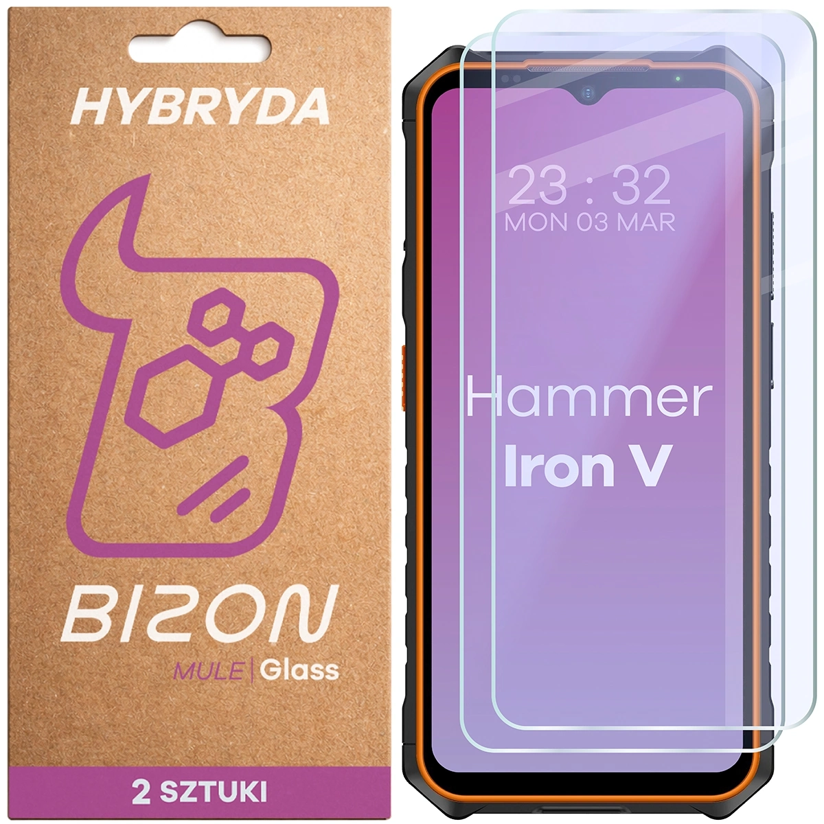 Szkło hybrydowe Bizon Glass Mule Duo do Hammer Iron V 2 sztuki