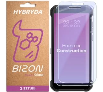 Szkło hybrydowe Bizon Glass Mule Duo do Hammer Construction 2 sztuki