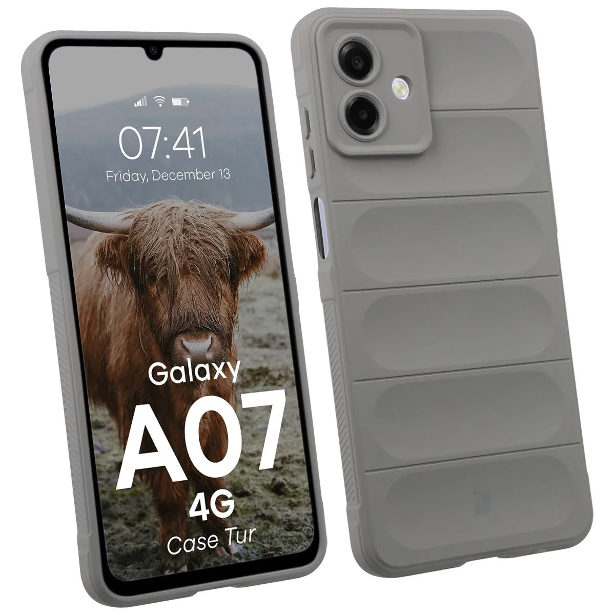 Etui Bizon Tur do Galaxy A07 4G Jasnoszary
