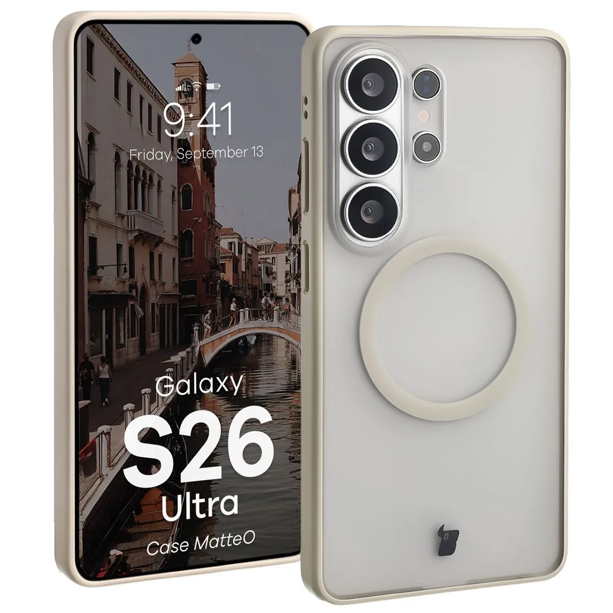 Etui Bizon MatteO do Galaxy S26 Ultra Beżowy