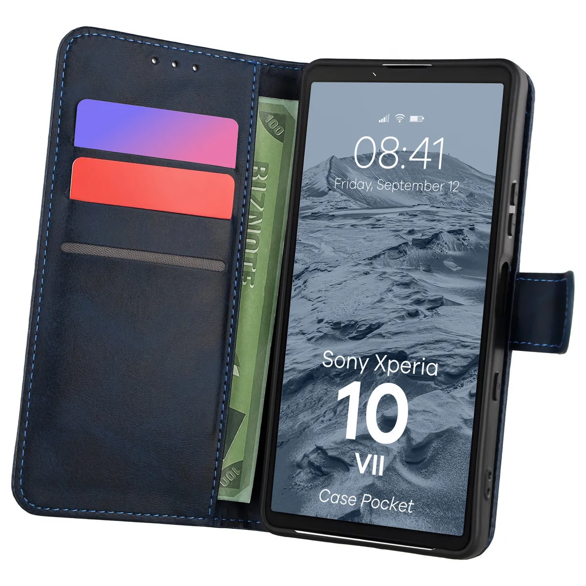 Etui Bizon Pocket do Sony Xperia 10 VII Granatowy