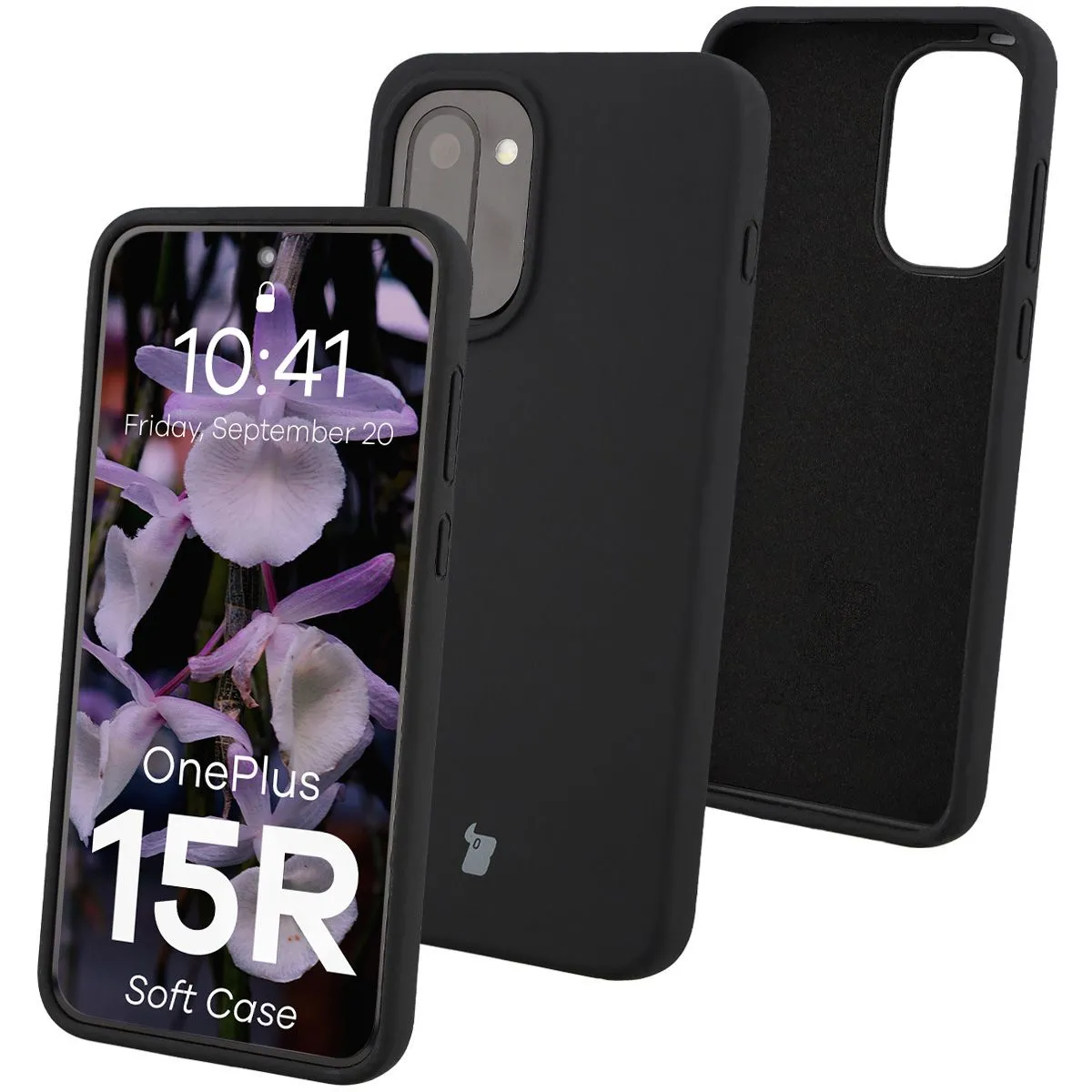 Etui Bizon Soft do OnePlus 15R Czarny