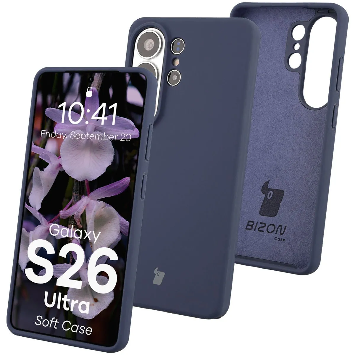 Etui Bizon Soft do Galaxy S26 Ultra Granatowy