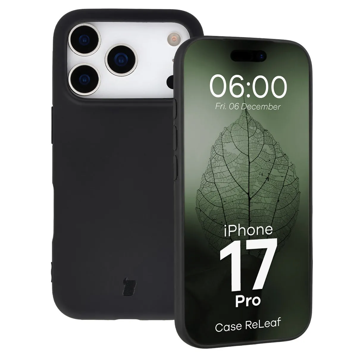 Etui Bizon ReLeaf do iPhone 17 Pro Czarny