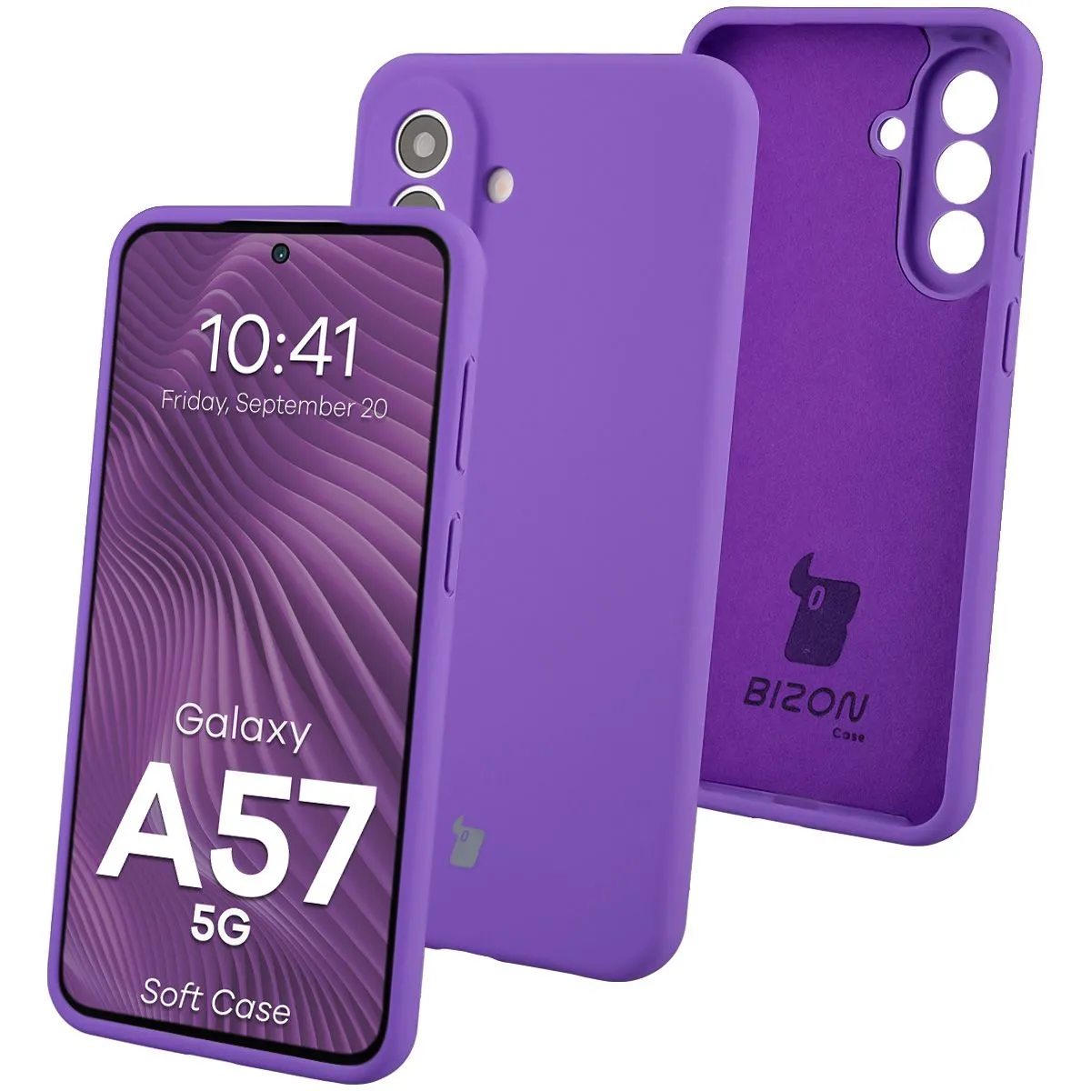 Etui Bizon Soft do Galaxy A57 5G Fioletowy