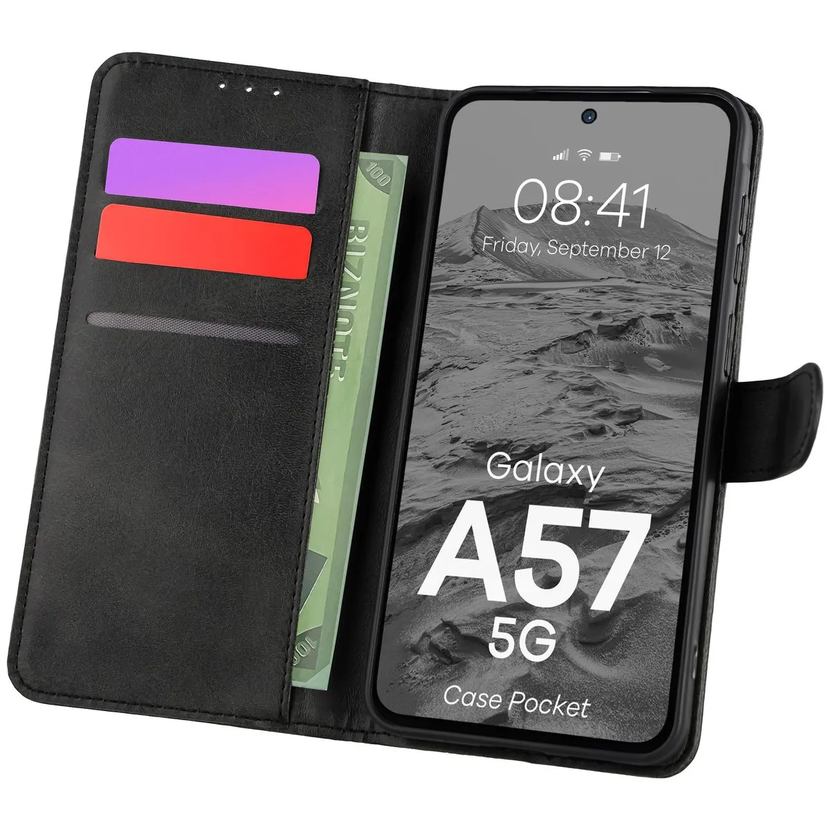 Etui Bizon Pocket do Galaxy A57 5G Czarny