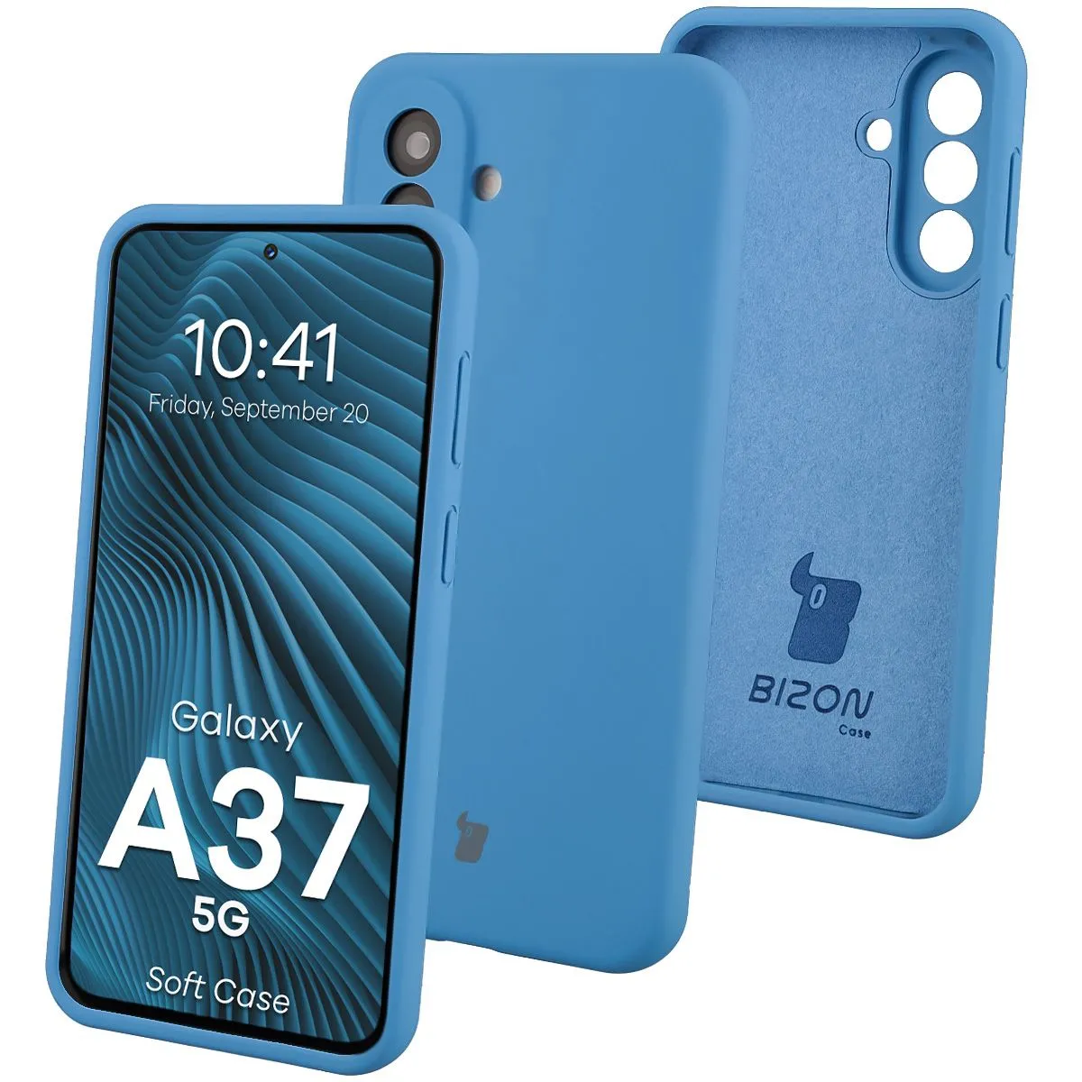Etui Bizon Soft do Galaxy A37 5G Niebieski
