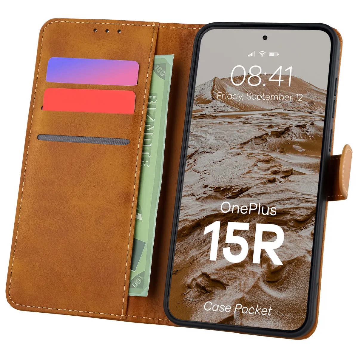 Etui Bizon Pocket do OnePlus 15R Brązowy