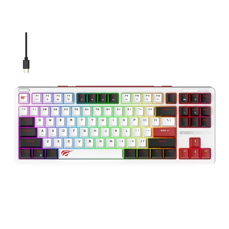 Klawiatura mechaniczna Havit KB902L Biało-Czarny