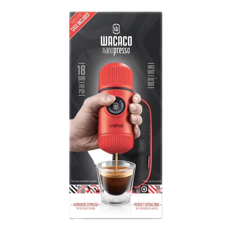 фото Портативная кофеварка Wacaco Nanopresso Lava Red 3