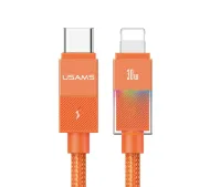 USAMS U93 USB-C do Lightning 30W 1,2m Pomarańczowy