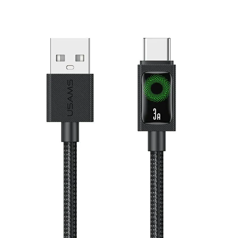 Kabel USAMS U92 USB-C do USB-A 18W 1,2m Czarny