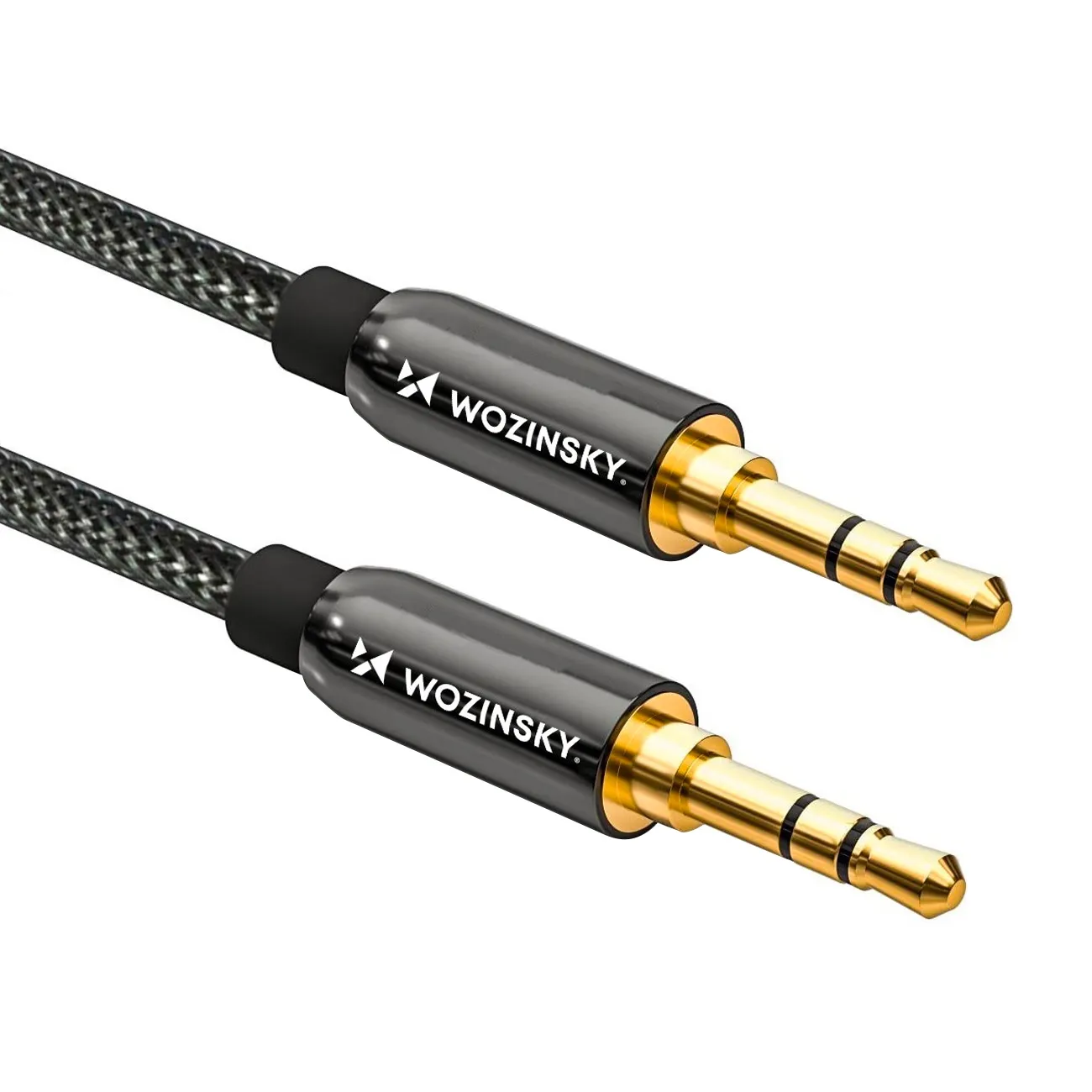Kabel audio Wozinsky WACMJB-1M 2x jack 3,5 mm AUX 1,5m Czarny