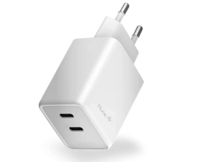 Ładowarka sieciowa Hune AT-ACC-WA-154 2x USB-C 45W Biały