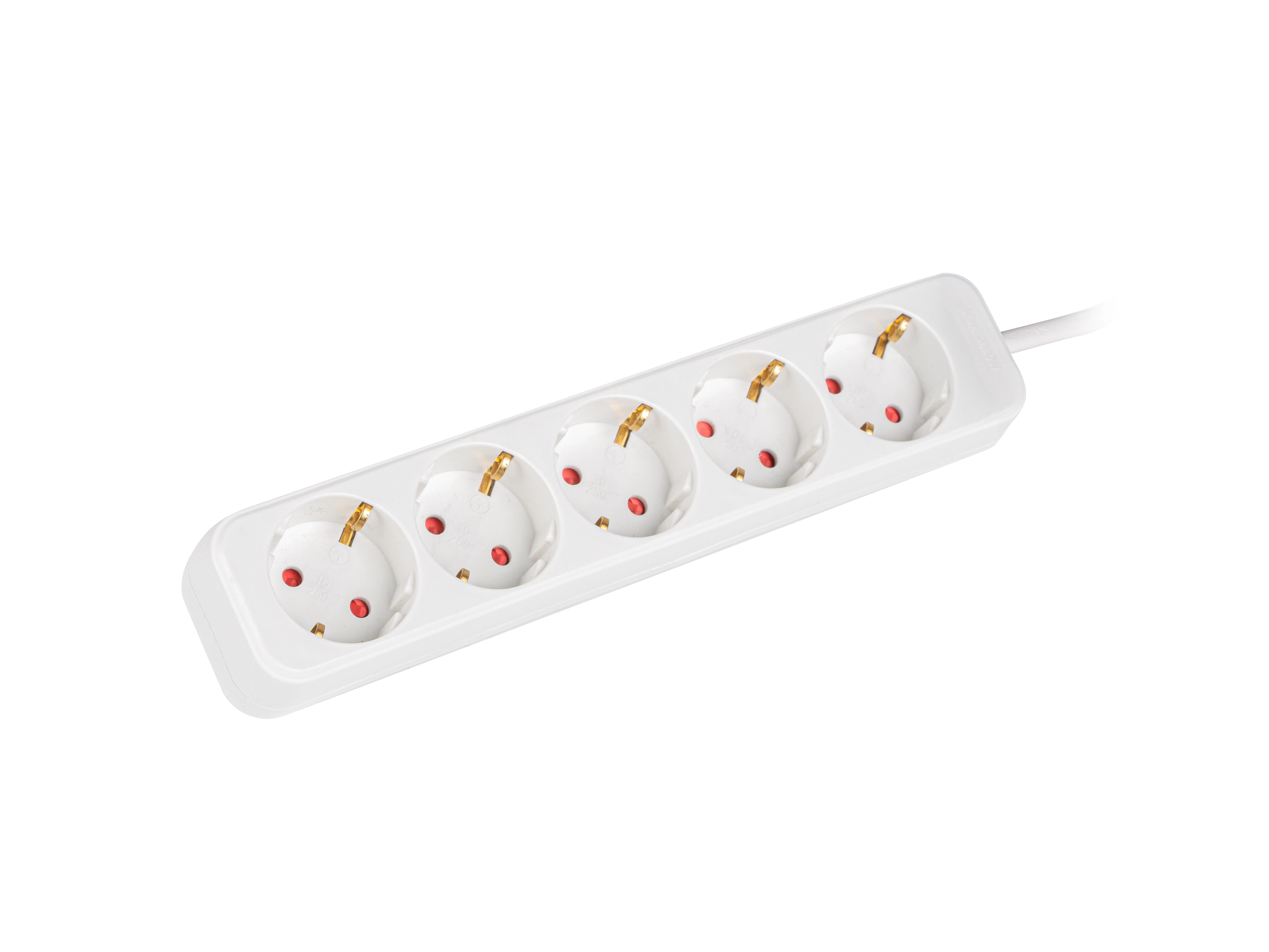 Przedłużacz Lanberg PS0-05F-0150-W 5 gniazd 1,5m Biały