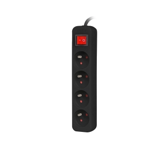 Listwa Lanberg PS1-04E-0150-BK 4 gniazda 1,5m Czarny