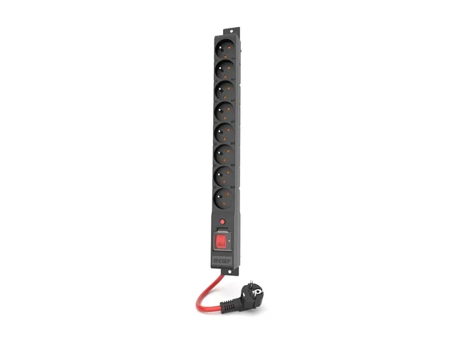 Listwa Acar R8 8 gniazd 1,5m Czarny
