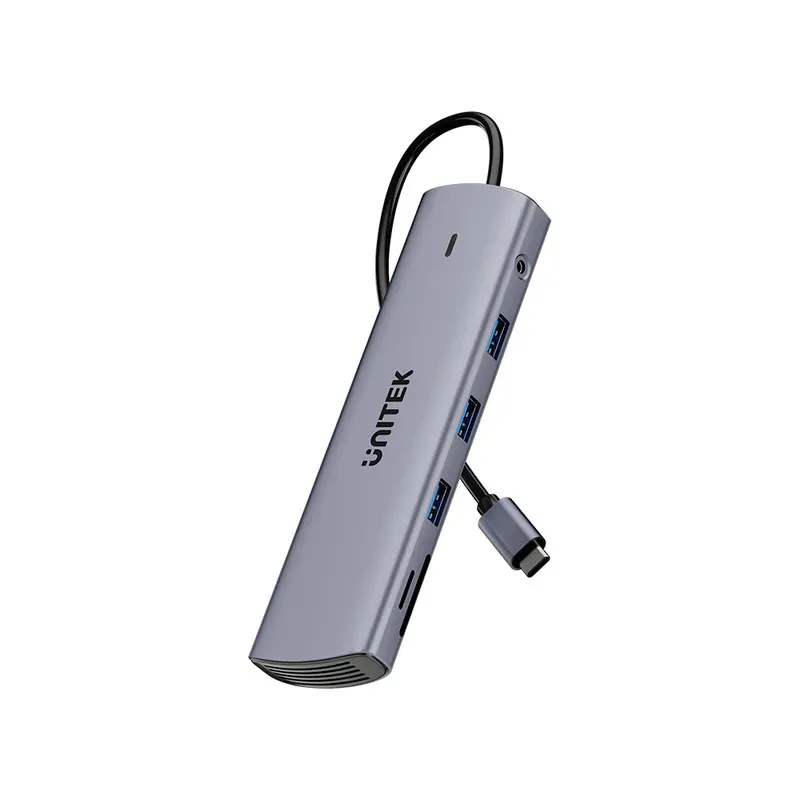 Hub USB Unitek D1113BGY01 USB-C 11w1 Szary
