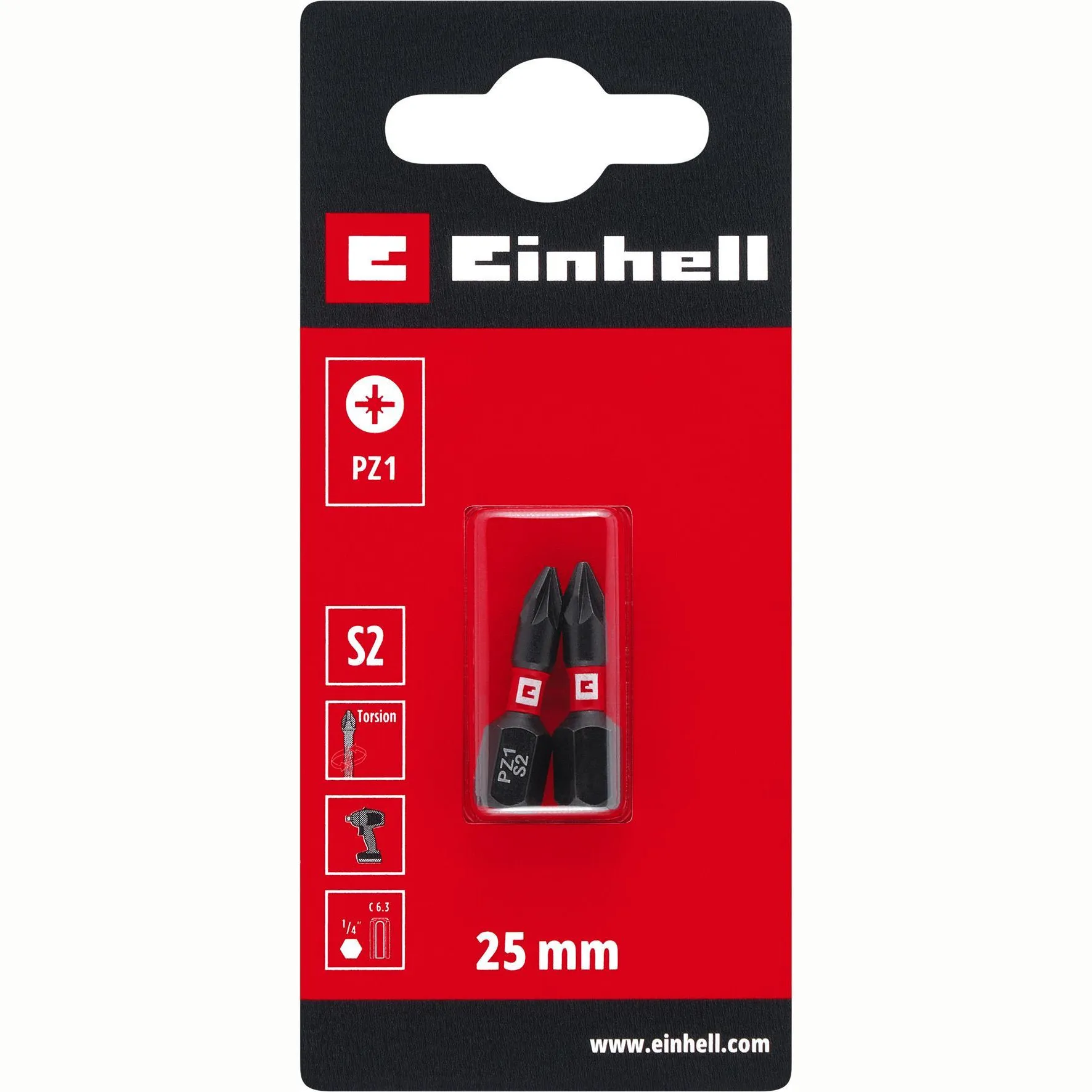 Zestaw bitów Einhell 49131040 PZ1 S2 25mm (2 szt.)