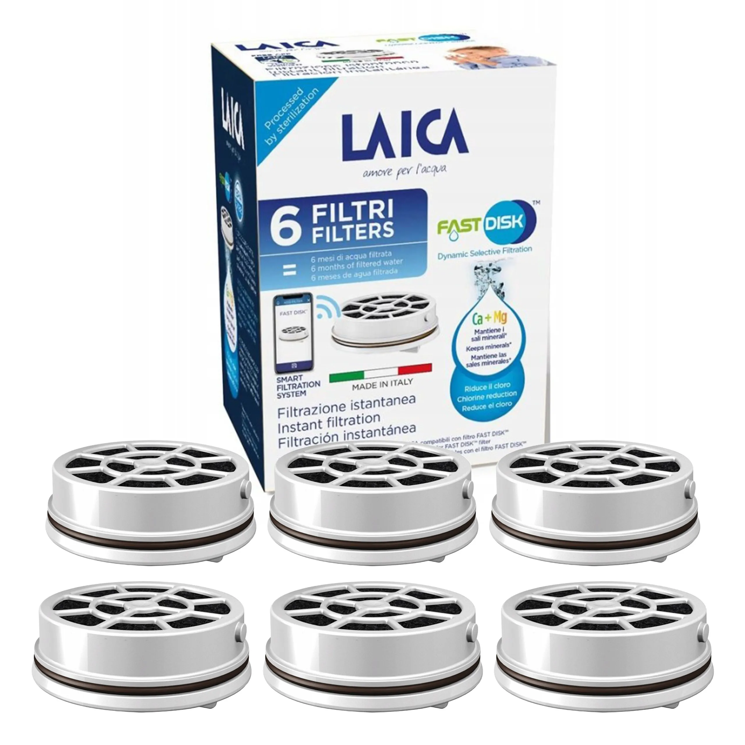 Wkłady filtrujące Laica Fast Disk 6szt.