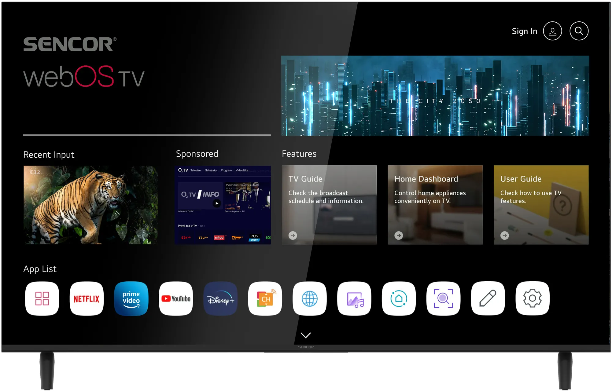 Telewizor Sencor SLE 50US803B 50" LED 4K webOS Smart TV DVB-T2