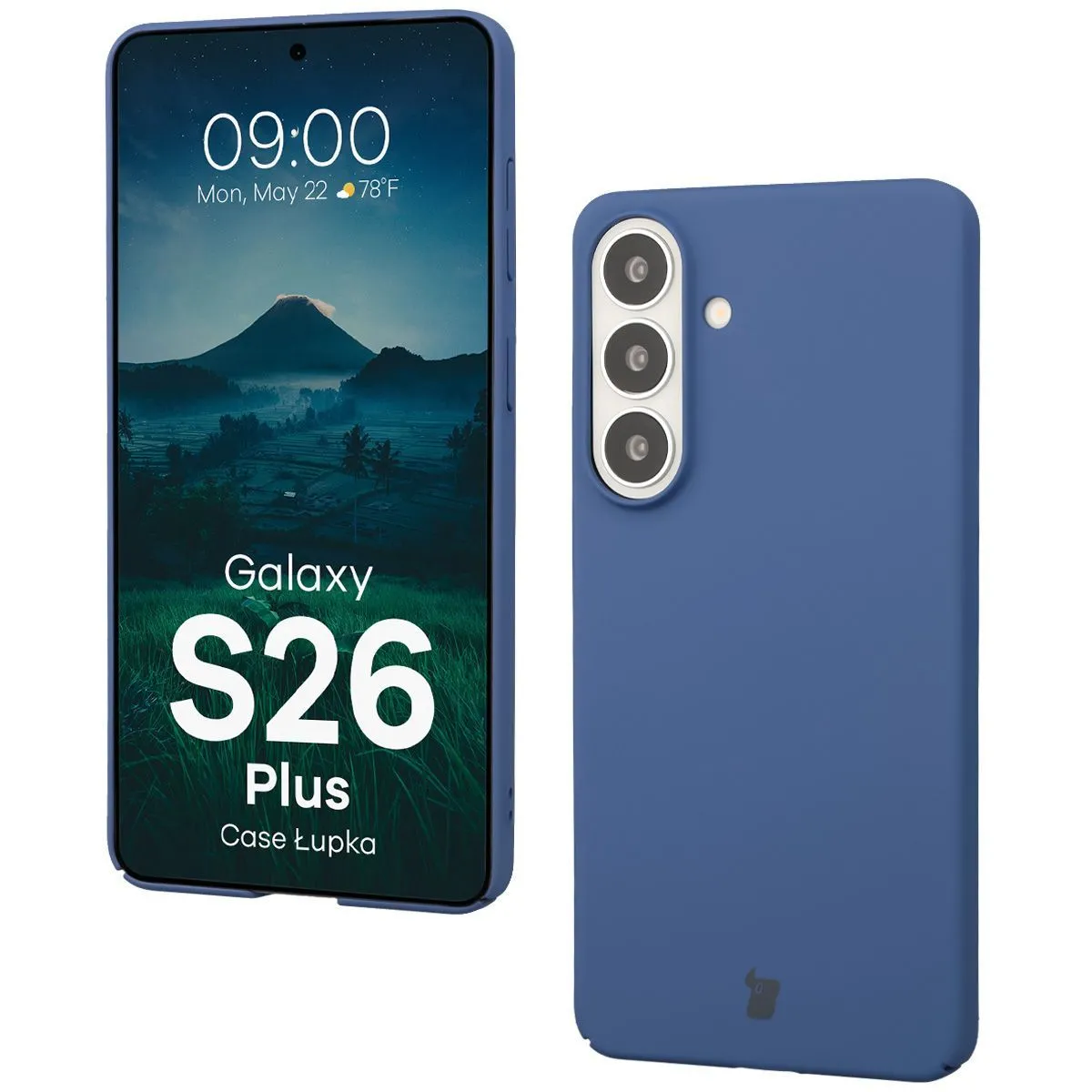Etui Bizon Case Łupka do Galaxy S26 Plus Niebieski