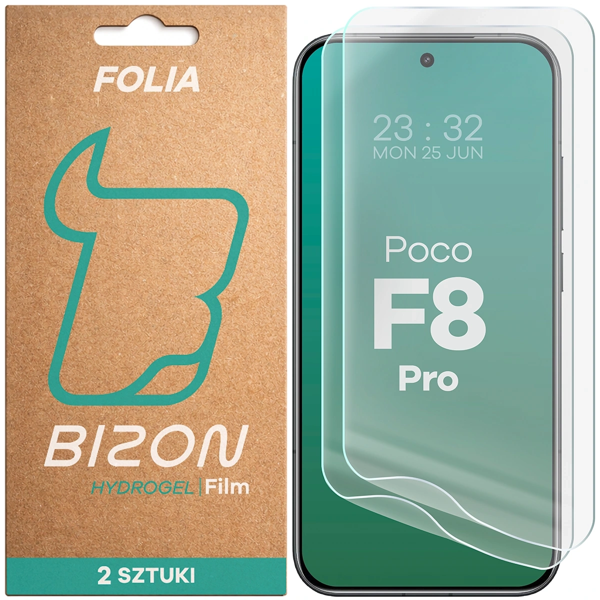 Folia hydrożelowa Bizon na ekran Film Hydrogel Front Duo do Xiaomi POCO F8 Pro 2 sztuki