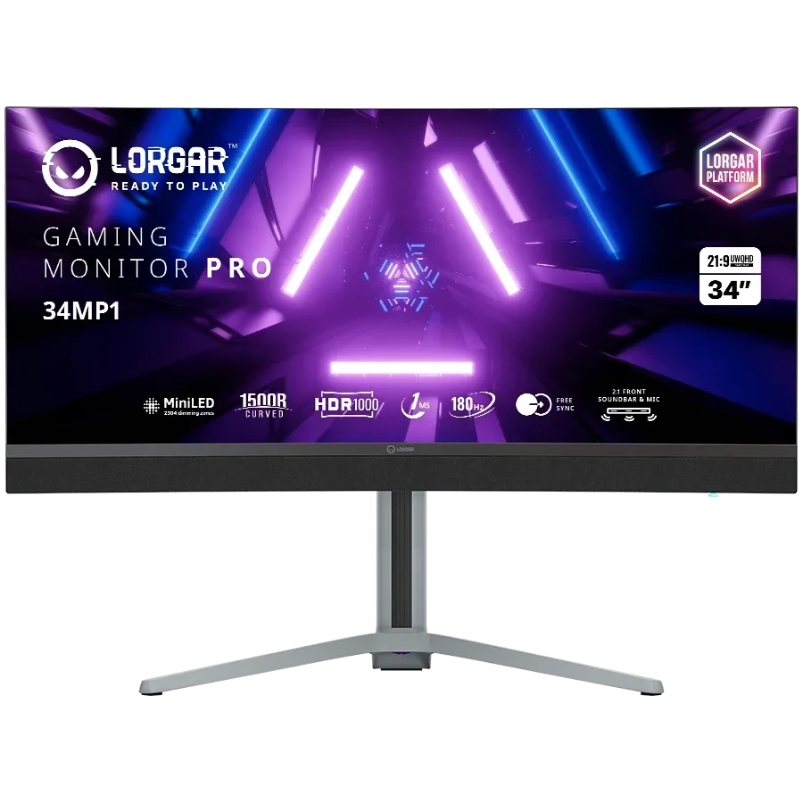 Monitor Lorgar Pro 34MP1 34" UWQHD VA 180Hz 1ms Gamingowy Zakrzywiony