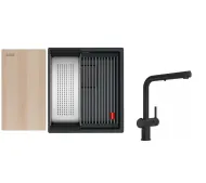 Franke Kanon KNG PRO 110-52 Czarny mat + Active L Twist Czarny mat
