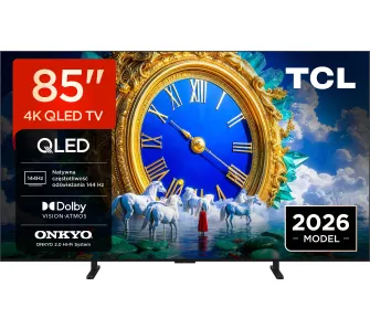 Telewizor TCL 85A400 85" QLED 4K 144Hz Google TV Funkcje AI Dolby Vision Dolby Atmos DTS-X HDMI 2.1 DVB-T2