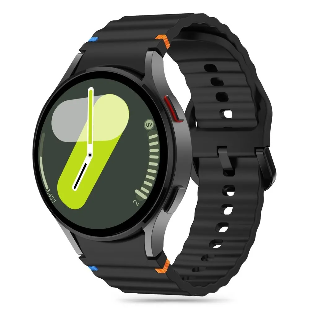 Pasek Tech-Protect Silicone Sport do Samsung Galaxy Watch 4/5/5 Pro/6/7/FE Czarny