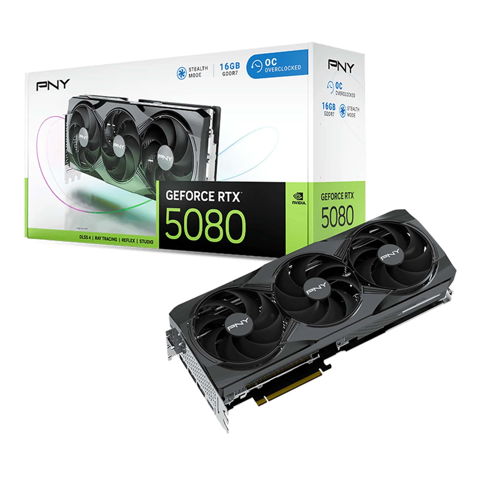 Karta graficzna PNY GeForce RTX 5080 Overclocked Triple Fan 16GB GDDR7 256bit DLSS 4