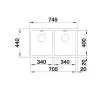 Zlewozmywak Blanco ANDANO 340/340-U 522983 Stalowy Srebrny