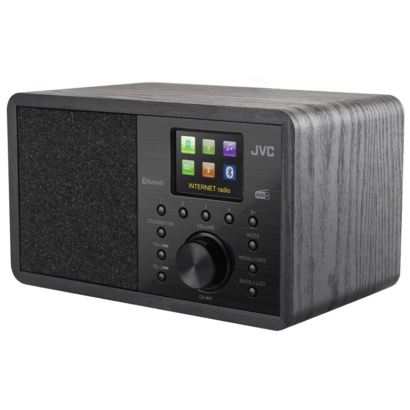 Radioodbiornik JVC RA-E814B Radio FM DAB+ internetowe Bluetooth Czarny