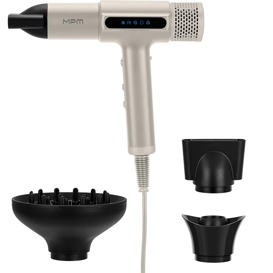 Suszarka do włosów MPM GLOW&flow MSW-26 Jonizacja Dyfuzor Zimny nawiew 1800W 3 prędkości 3 temperatury