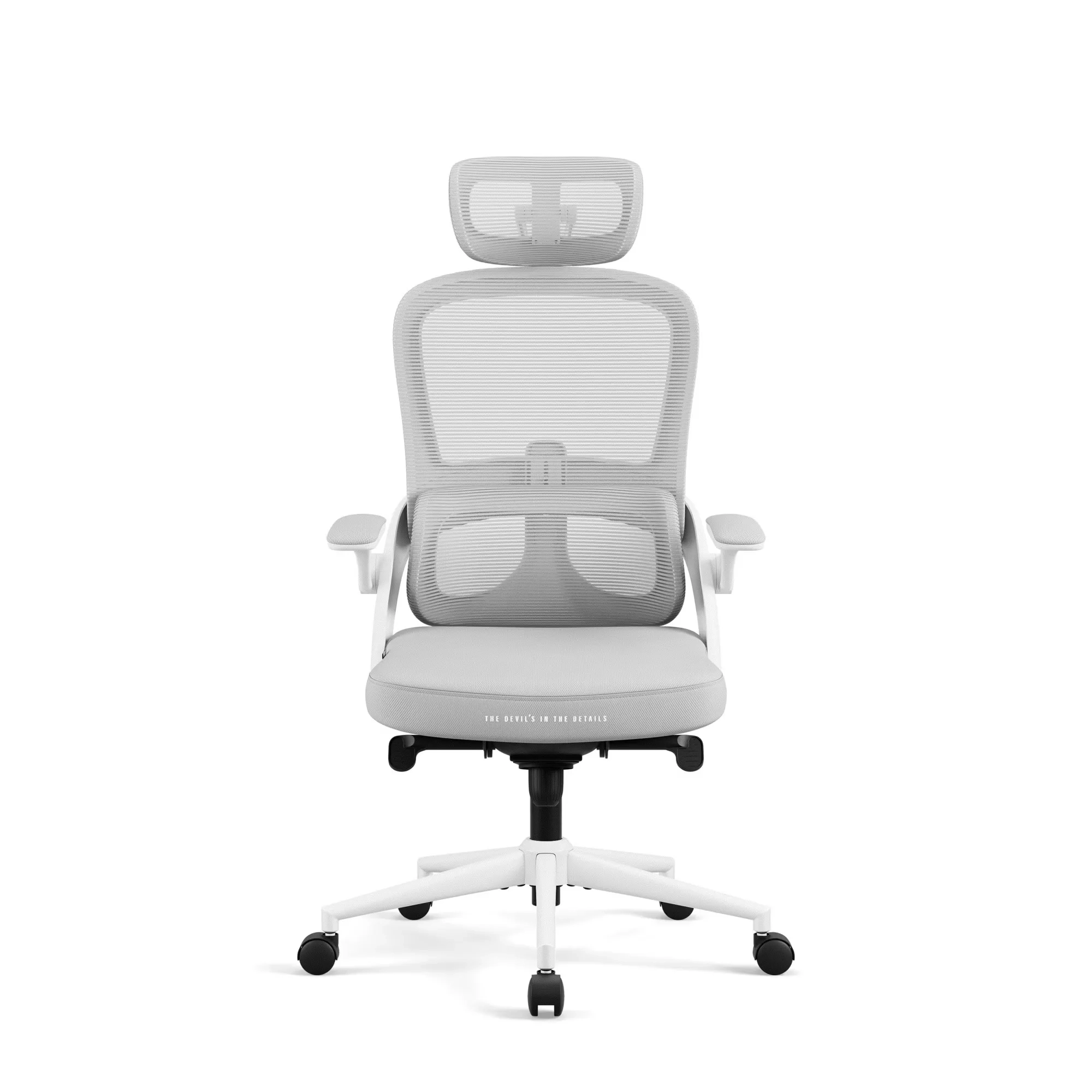 Fotel Diablo Chairs V-Light Biurowy do 110kg Tkanina Jasno-Szary