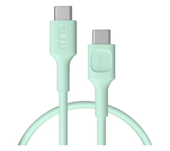 Kabel Green Cell PowerFlex PD USB-C do USB-C 0,3m 100W Miętowy