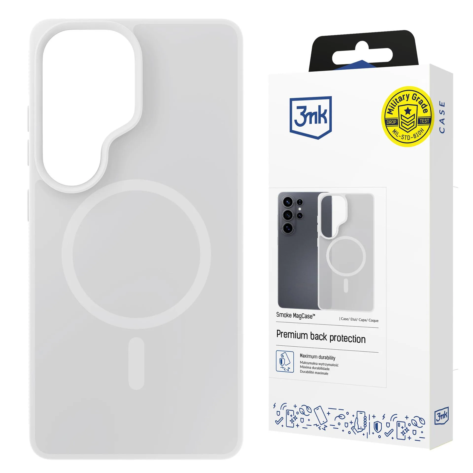 Etui 3mk Smoke MagCase do Galaxy S26 Ultra Biały