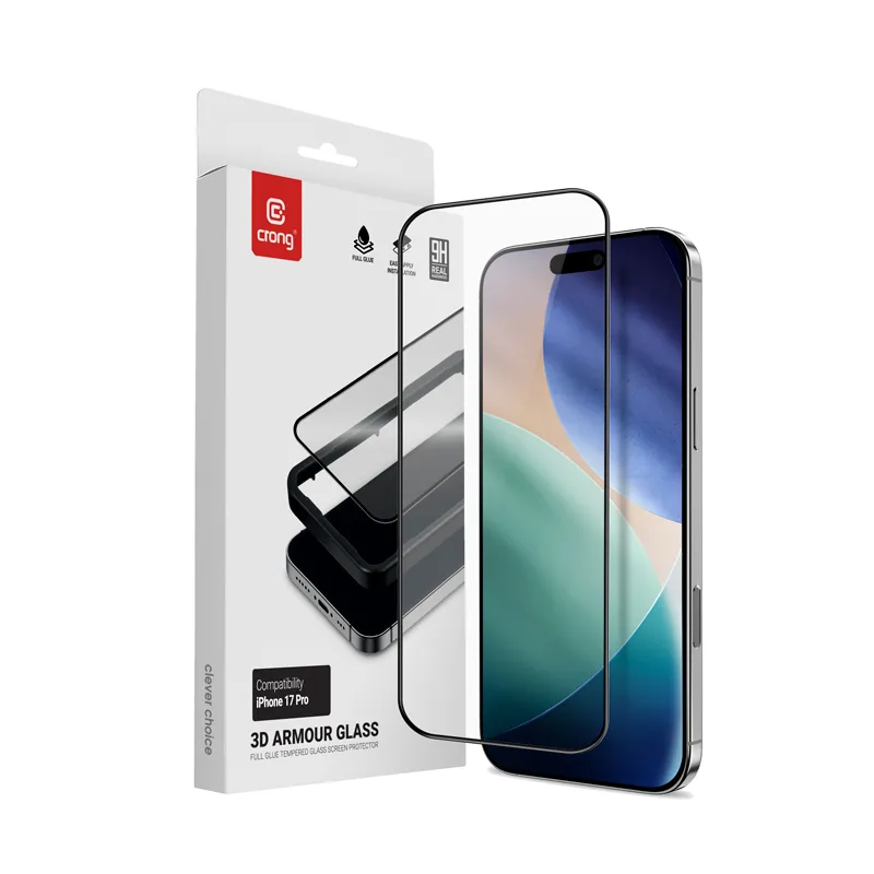 Szkło hartowane Crong 3D Armour Glass do iPhone 17 Pro