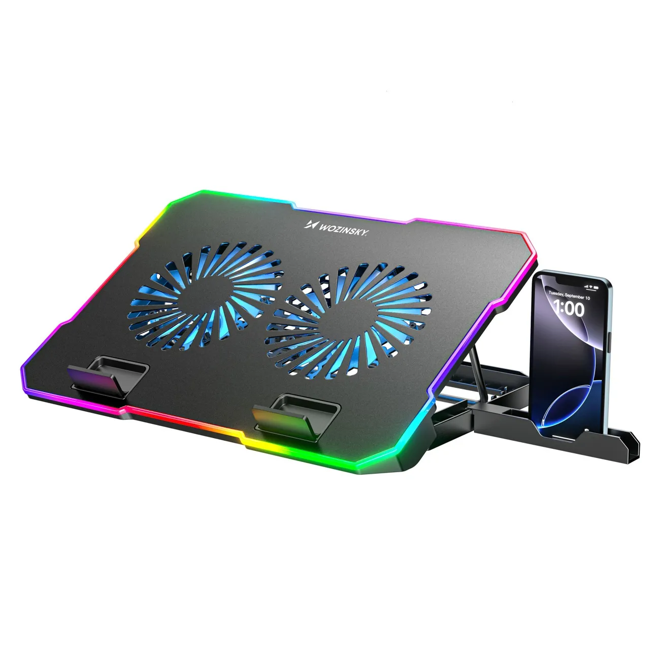 Podstawka chłodząca Wozinsky WDCX-A26 NitroCool RGB Czarny