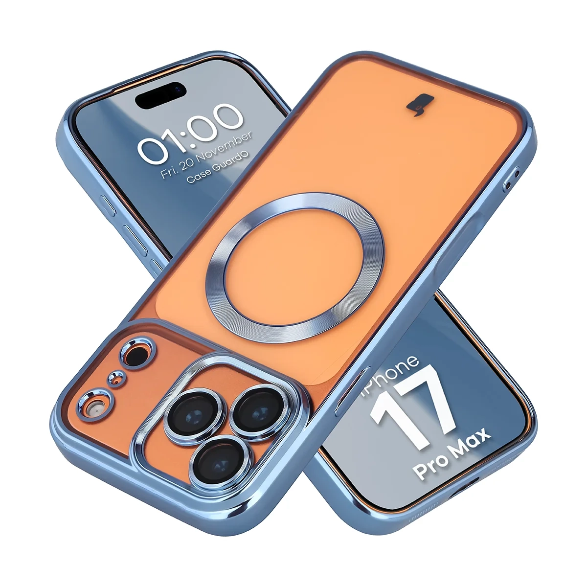 Etui Bizon Case GuardO do iPhone 17 Pro Max Jasnoniebieski