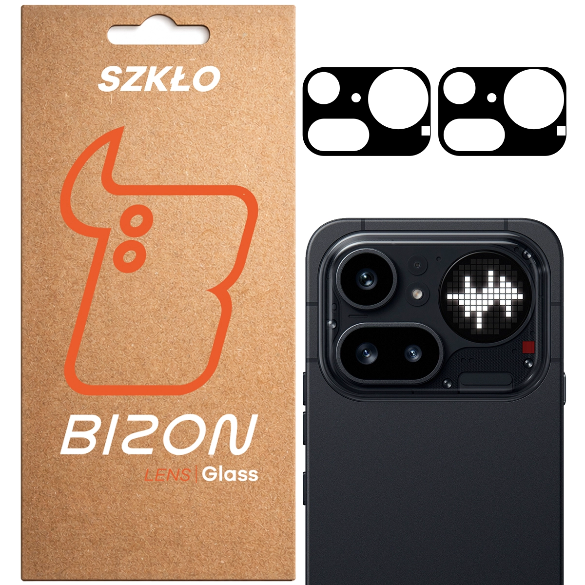 Szkło ochronne Bizon na aparat Glass Silk Lens do Nothing Phone 4a Pro 2 sztuki