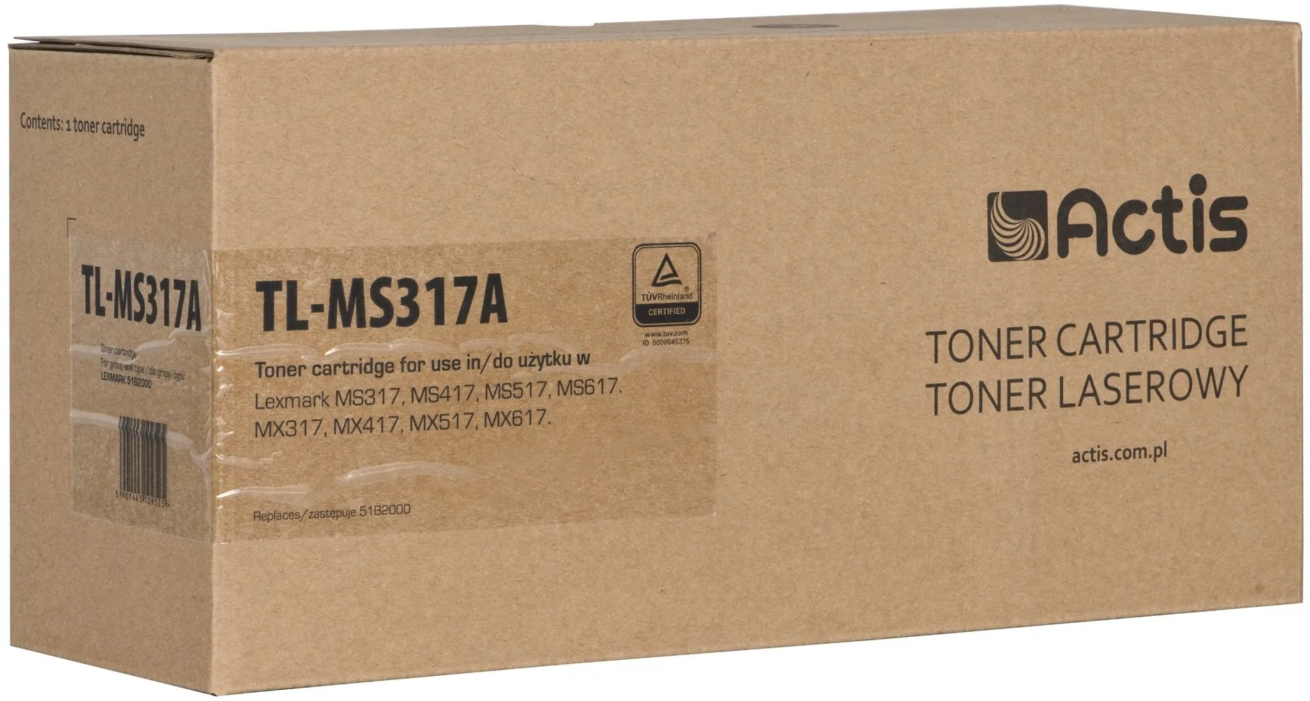 Toner Actis TL-MS317A (zamiennik 51B2000) Czarny