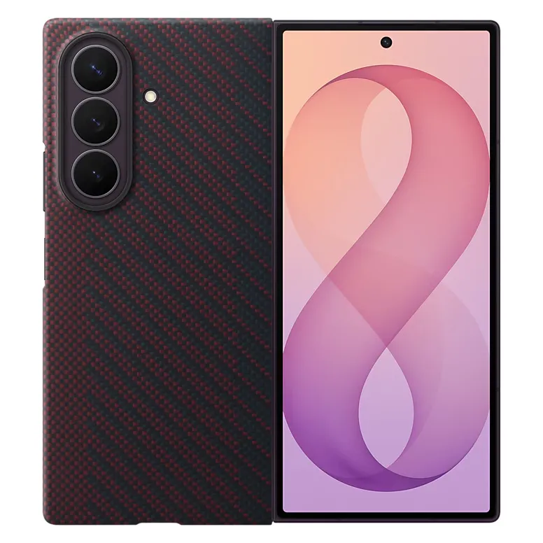 Etui Samsung Carbon Magnet Case do Galaxy Z Fold8 Ultra Czarno-Czerwony