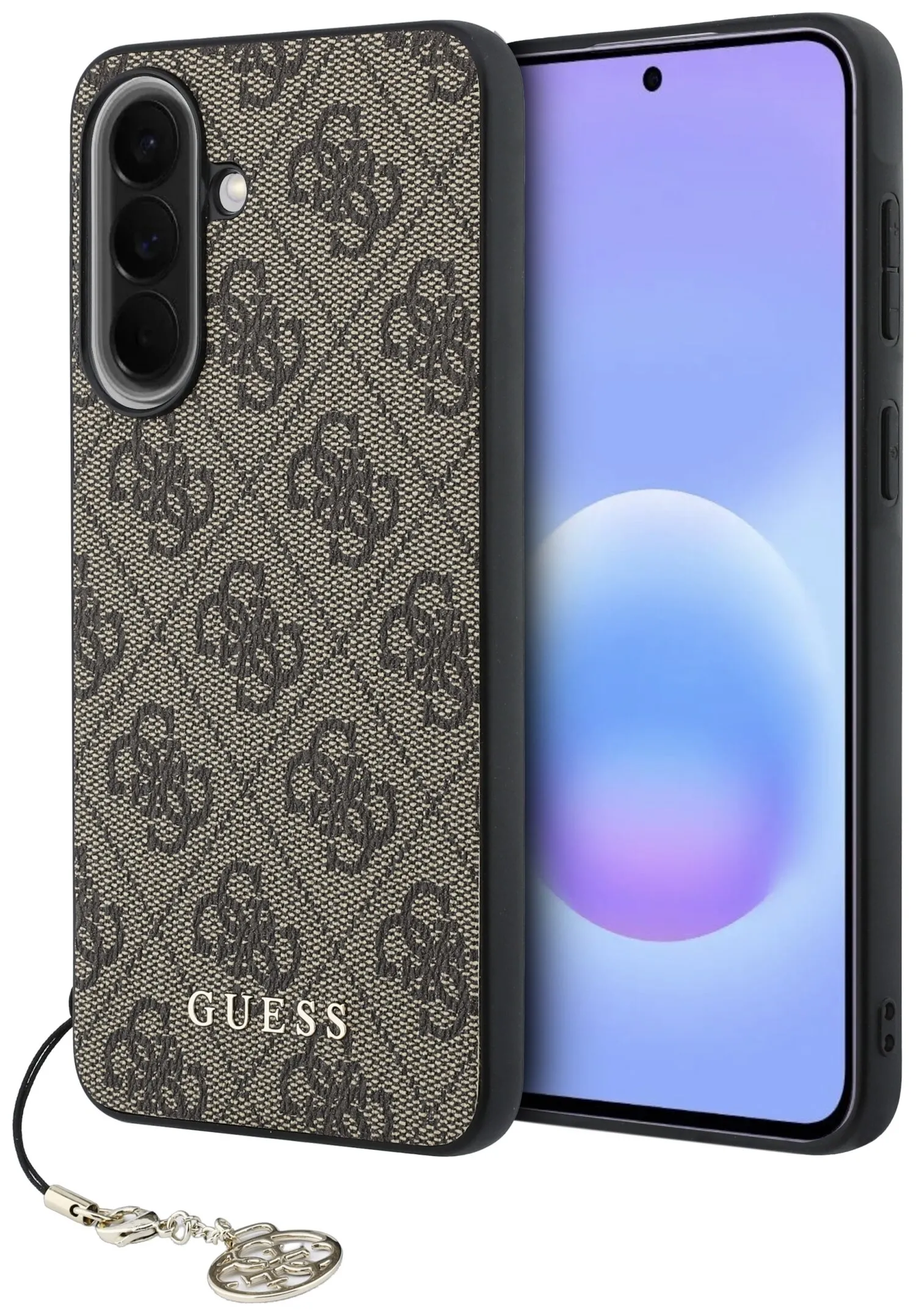 Wodoszczelne etui Guess 4G Charm do Galaxy A57 5G Brązowy