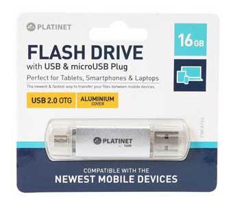 PenDrive Platinet AX-Depo 16GB microUSB (srebrny)