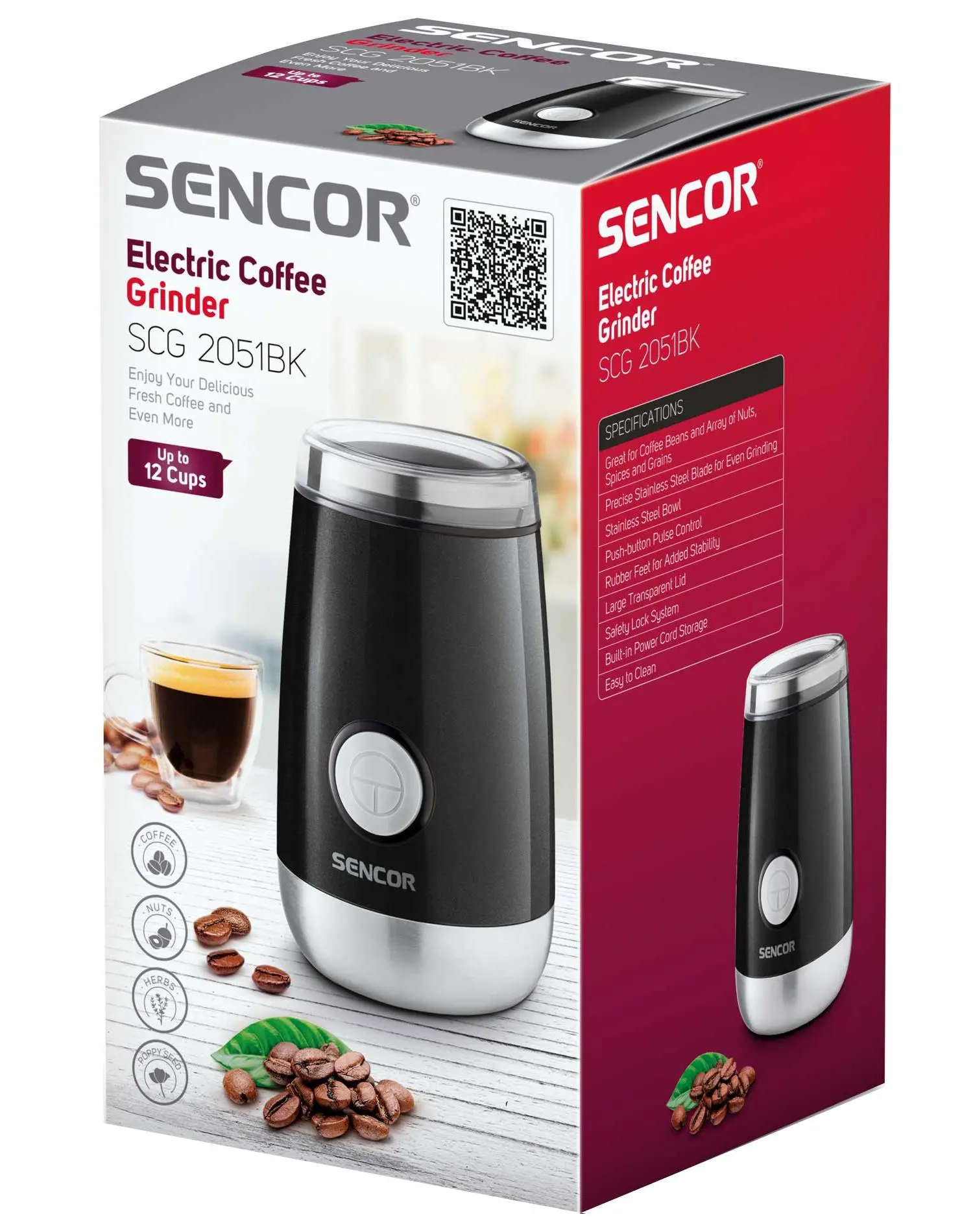 Młynek do kawy Sencor SCG 2051BK Nożowy