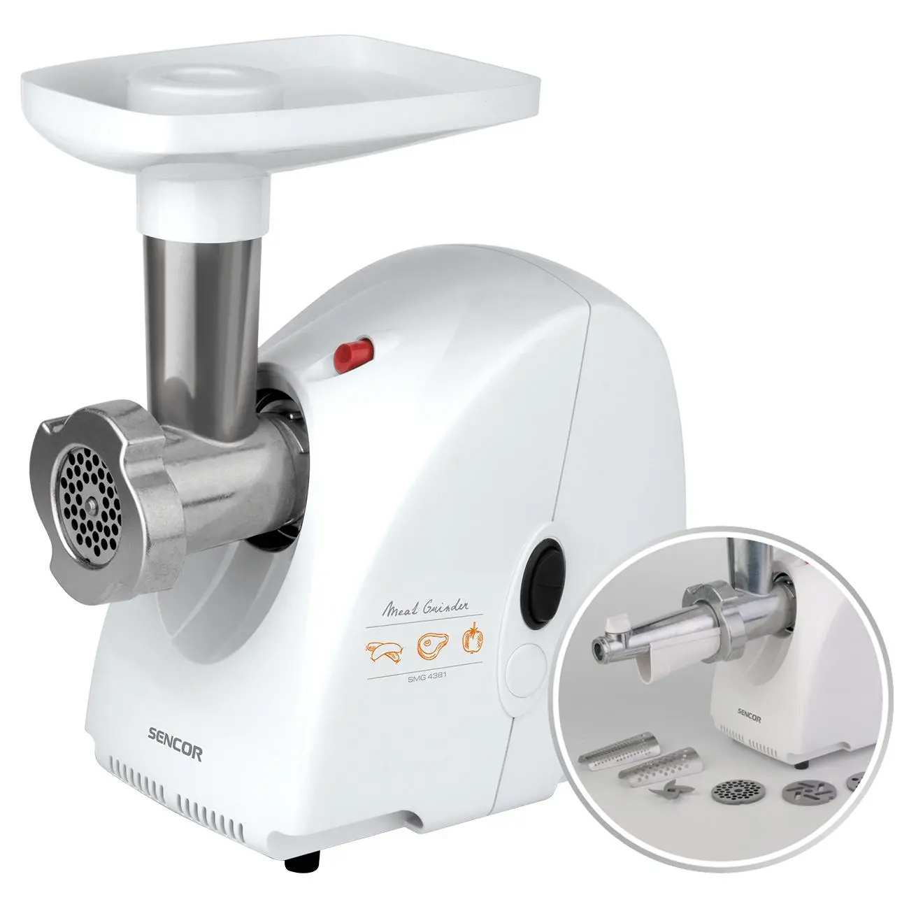 Maszynka do mięsa Sencor SMG 4381 1500W 3 sitka Wyciskarka do owoców jagodowych