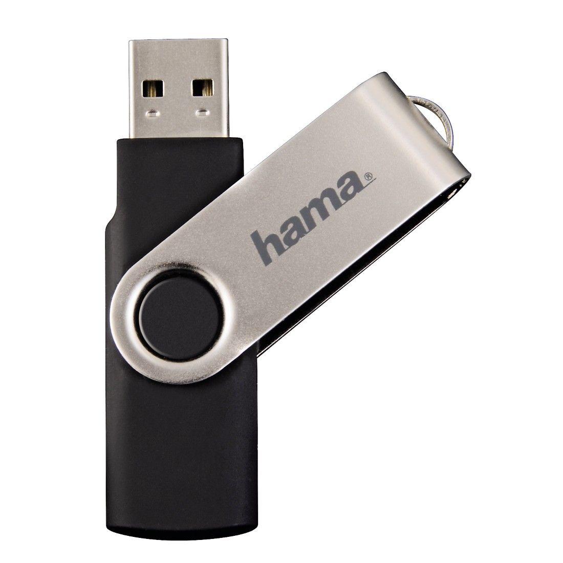 PenDrive Hama Rotate 64GB USB 2.0 Czarno-srebrny